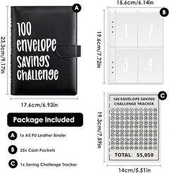 Transform Your Savings with the 100 Envelopes Saving Challenge - Fun and Easy Way to Save $5,050! Perfect for Budget Planning, Waterproof Storage, and Family Fun!