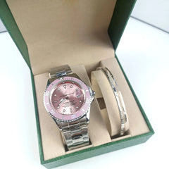 2-Piece Swiss Quartz Watch Set with Bracelet (Wholesale)