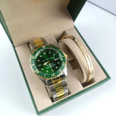 2-Piece Swiss Quartz Watch Set with Bracelet (Wholesale)