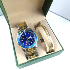 2-Piece Swiss Quartz Watch Set with Bracelet (Wholesale)