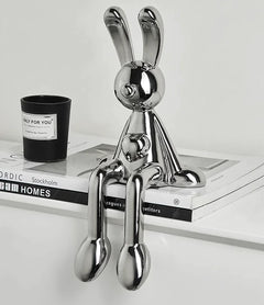 Electroplated Rabbit Figurine for Home Decor (Single)