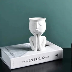 Nordic Style Portrait Art Planter for Home Decor
