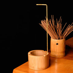 Bamboo Incense Burner - Simple Chinese Home Decor