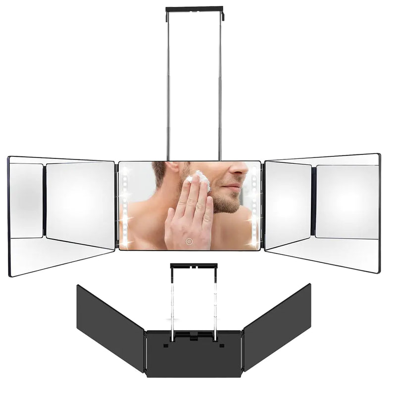 Portable Adjustable LED Wall-Mounted Makeup Mirror
