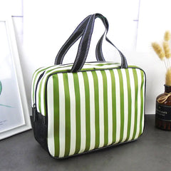 Striped Large Capacity Toiletry Bag and Bath Basket