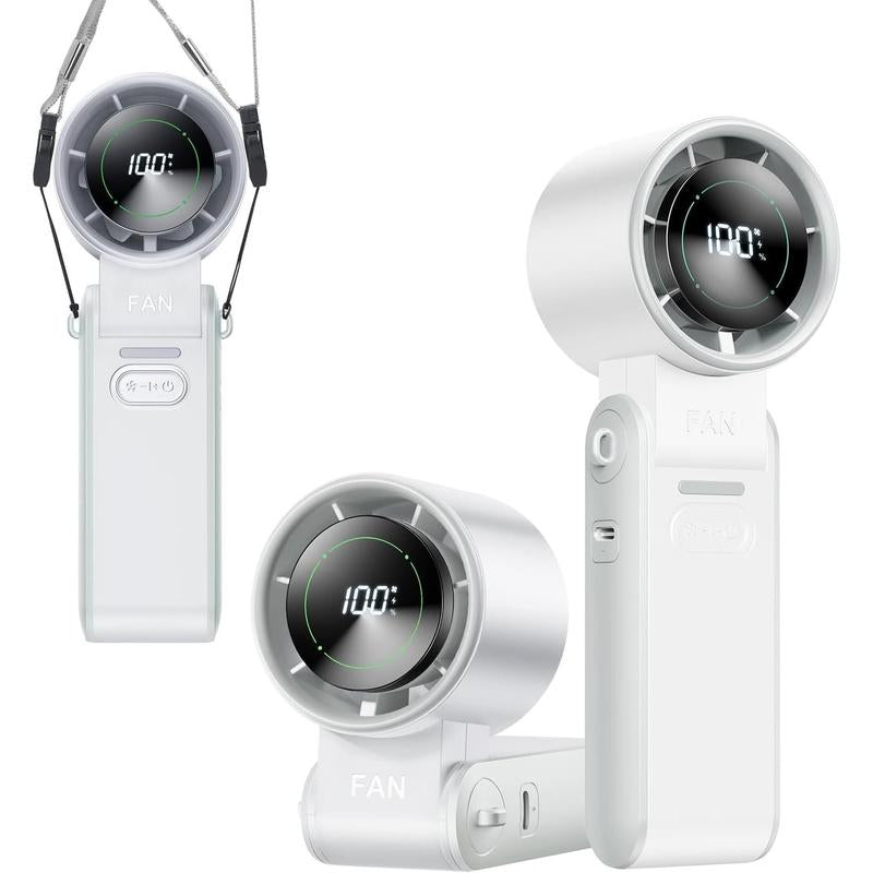 Stay Cool Anywhere with the 3-In-1 Portable Handheld Turbo Fan - 100 Speeds, 13000 RPM, and 12 Hours of Refreshing Breeze!