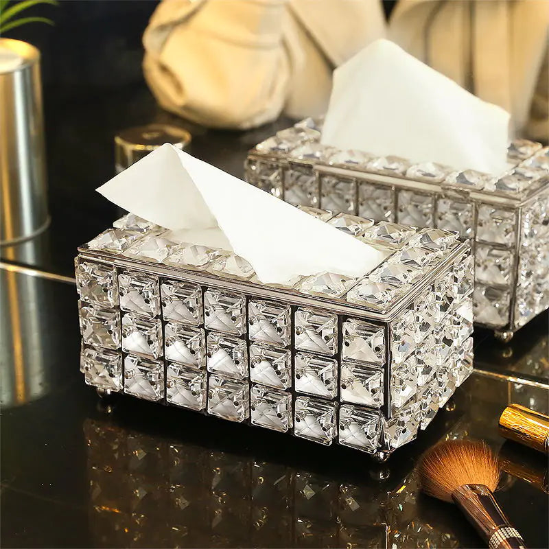Minimalist Crystal Tissue Box for Home Decor