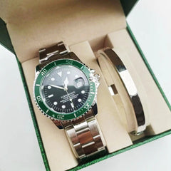 2-Piece Swiss Quartz Watch Set with Bracelet (Wholesale)